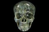 Realistic, Polished Labradorite Skull #116431-1